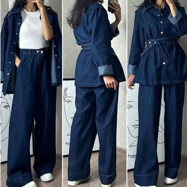 Sophisticated Denim Two-Piece Set™