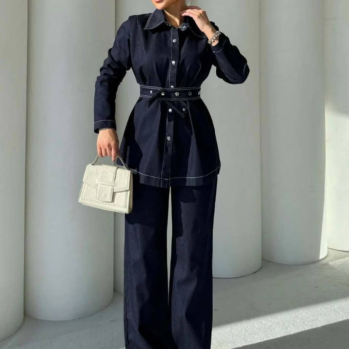 Sophisticated Denim Two-Piece Set™