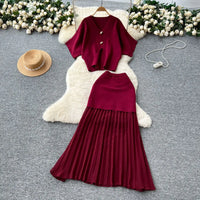 Chic Two-Piece Knit Dress Set TM