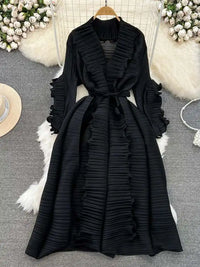 Elegant Lace Pleated Dress™