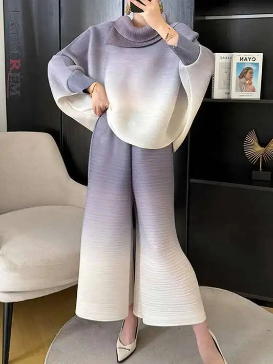 Elegant Gradient Pleated Set™