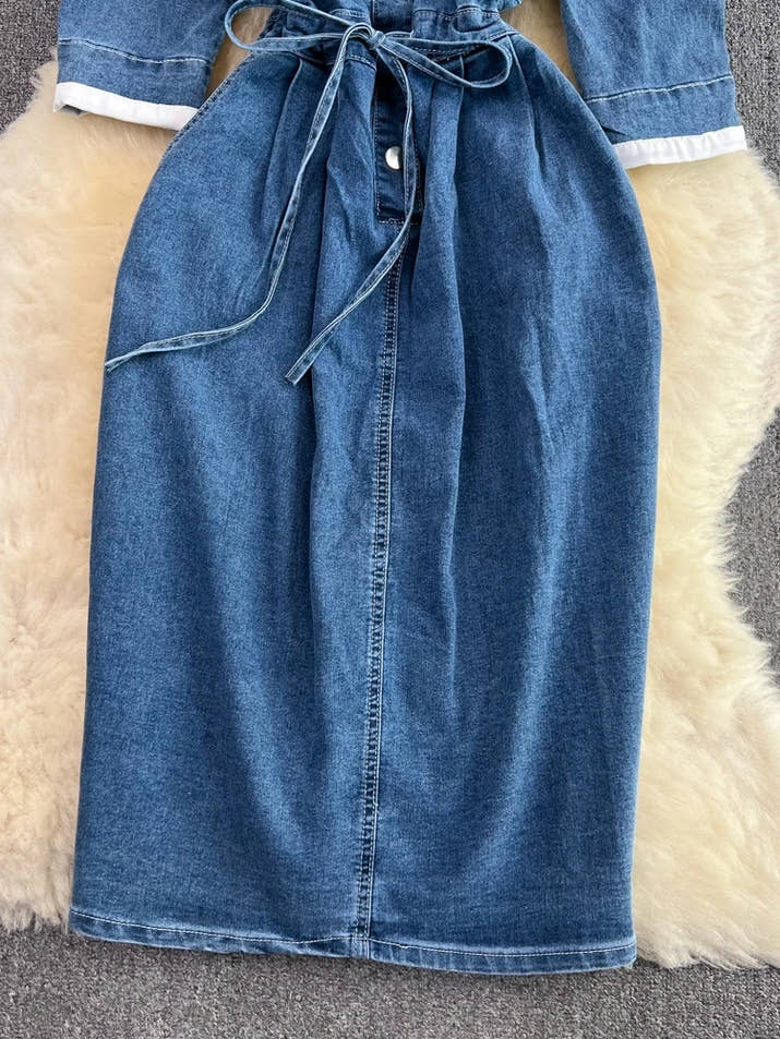Chic Patchwork Denim Dress™