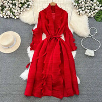 Elegant Lace Pleated Dress™