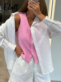 Elegant V-Neck Vest & Skirt Set™