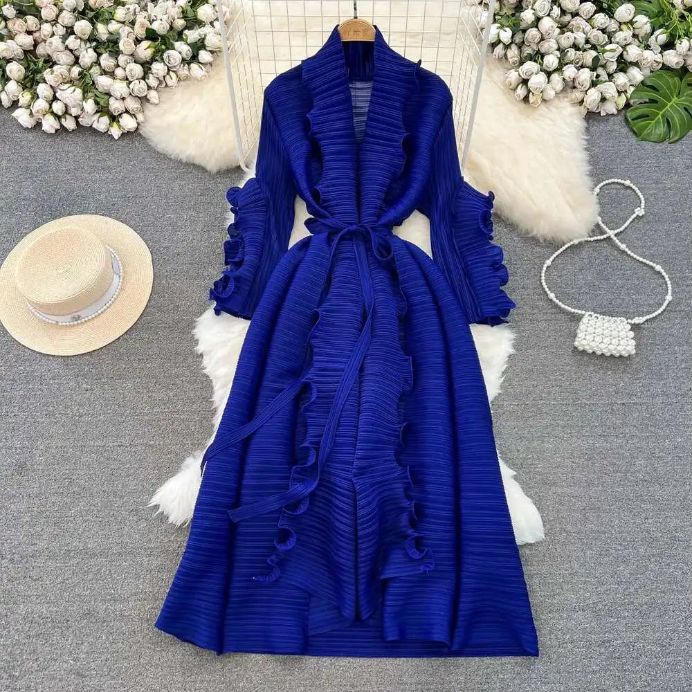 Elegant Lace Pleated Dress™