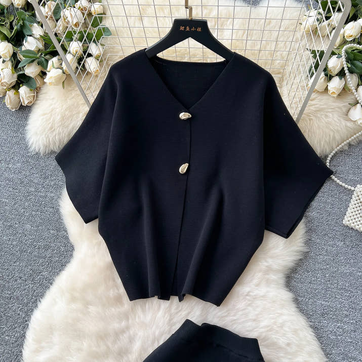Chic Two-Piece Knit Dress Set TM