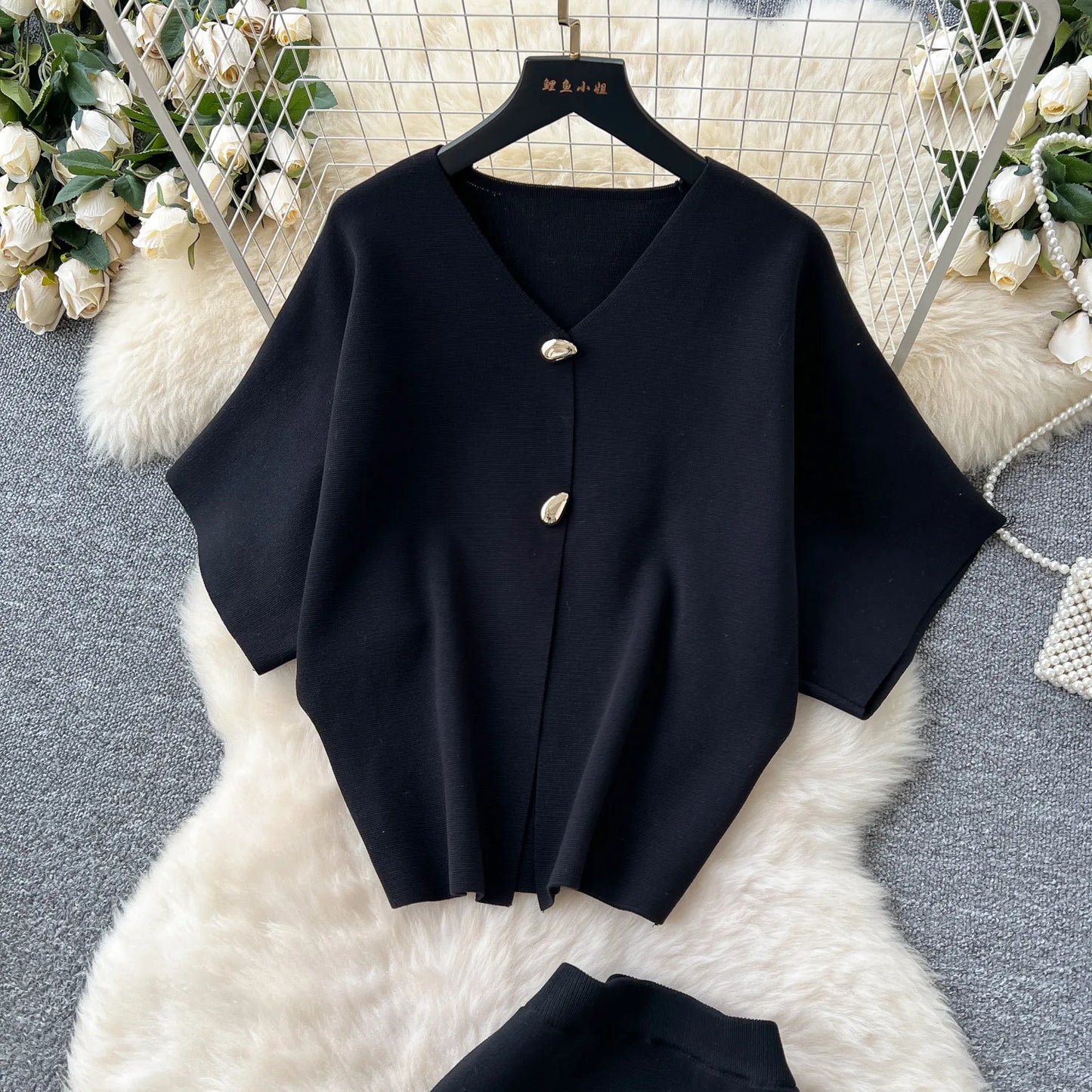 Chic Two-Piece Knit Dress Set TM