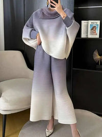 Elegant Gradient Pleated Set™