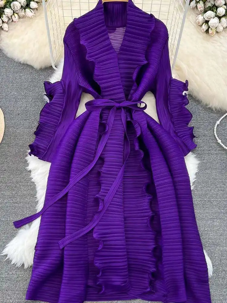 Elegant Lace Pleated Dress™