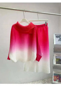 Elegant Gradient Pleated Set™