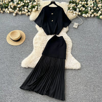 Chic Two-Piece Knit Dress Set TM