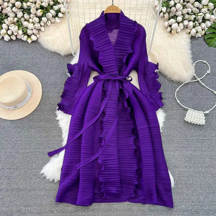 Elegant Lace Pleated Dress™