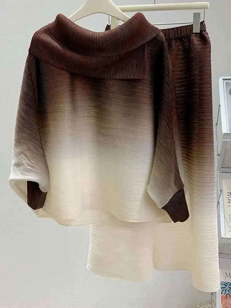 Elegant Gradient Pleated Set™