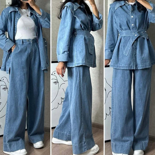 Sophisticated Denim Two-Piece Set™