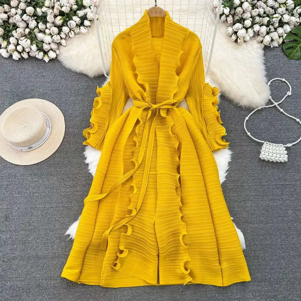 Elegant Lace Pleated Dress™