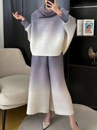 Elegant Gradient Pleated Set™