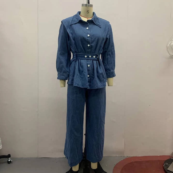Sophisticated Denim Two-Piece Set™