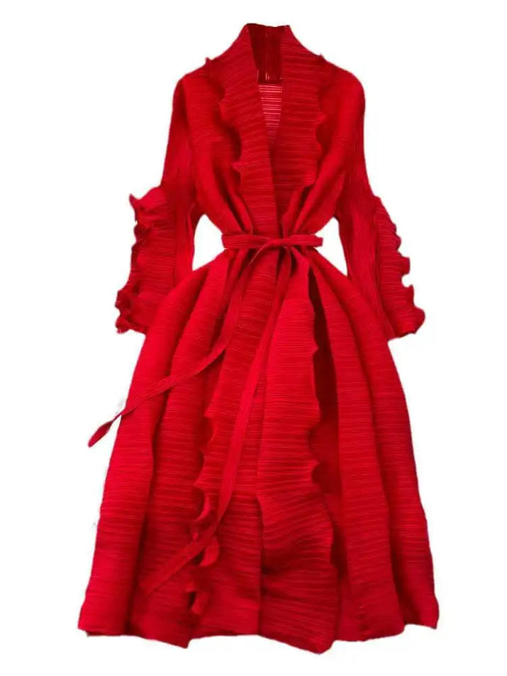 Elegant Lace Pleated Dress™